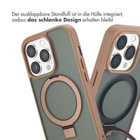 Accezz Ring Stand Backcover mit MagSafe iPhone 14 Pro - Braun