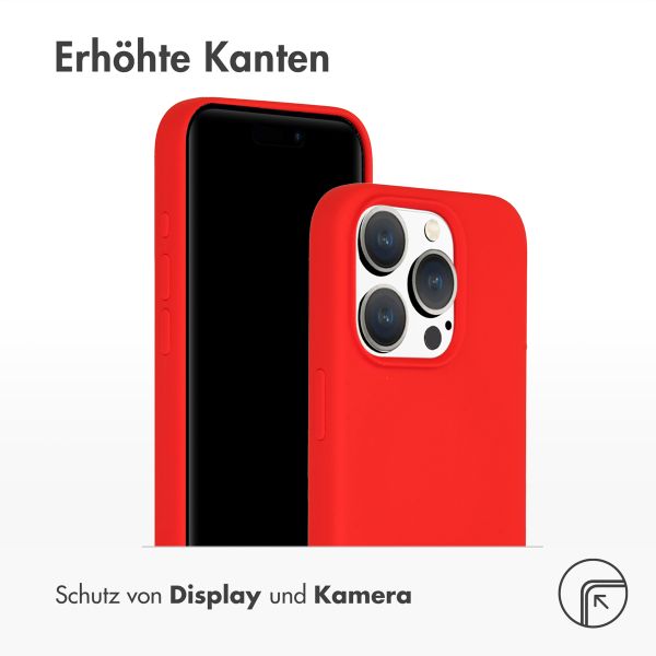 Accezz Liquid Silikoncase für das iPhone 15 Pro - Rot