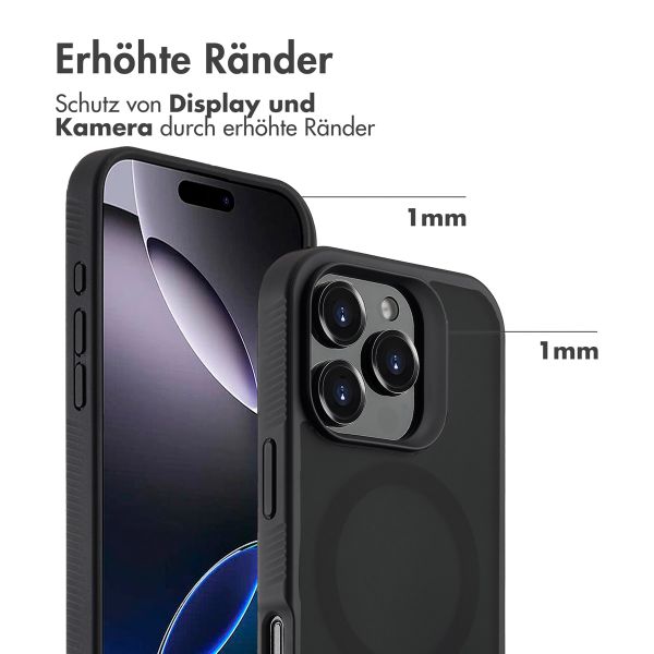 Accezz Rugged Frosted Back Cover mit MagSafe Apple iPhone 16 Pro Max - Schwarz