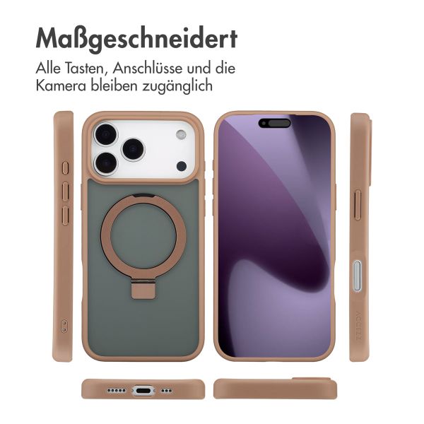 Accezz Ring Stand Backcover mit MagSafe Apple iPhone 17 Pro - Braun