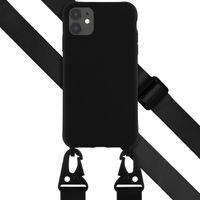 Selencia SilikonHülle mit abnehmbarem Band iPhone 11 - Schwarz