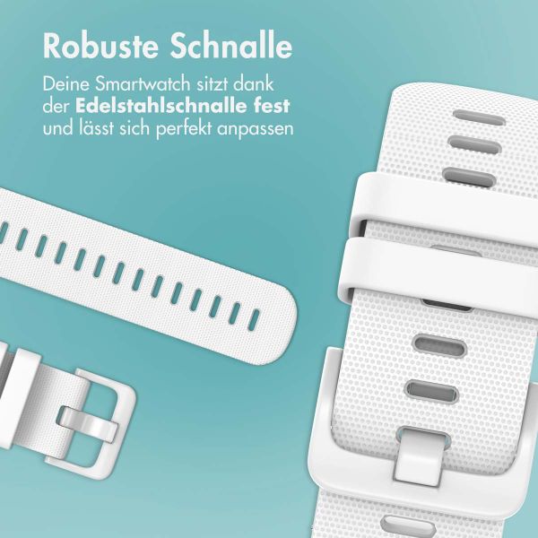 imoshion Sport-Silikonarmband mit Schnalle - Universelle 20 mm Anschluss - Weiß