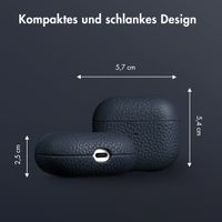 Accezz Echtes Leder Case Apple AirPods 3 - Dunkelblau