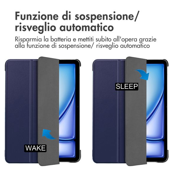imoshion Trifold Klapphülle Apple iPad Air 13 Zoll (2026) M4 / (2025) M3 / (2024) M2 - Dunkelblau