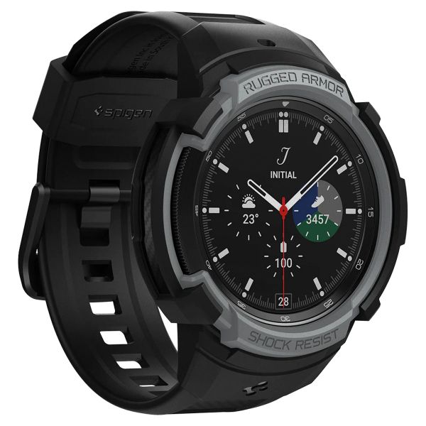 Spigen Rugged Armor™ Pro Case für die Samsung Galaxy Watch 4 - 46 mm - Charcoal Gray