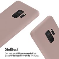 imoshion Silikonhülle mit Band für das Samsung Galaxy S9 - Sand Pink