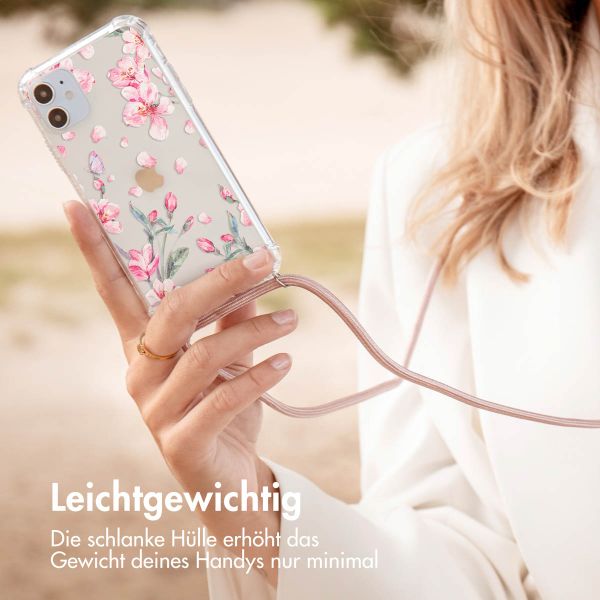 imoshion Design Hülle mit Band Apple iPhone 13 Pro - Blossom Watercolor
