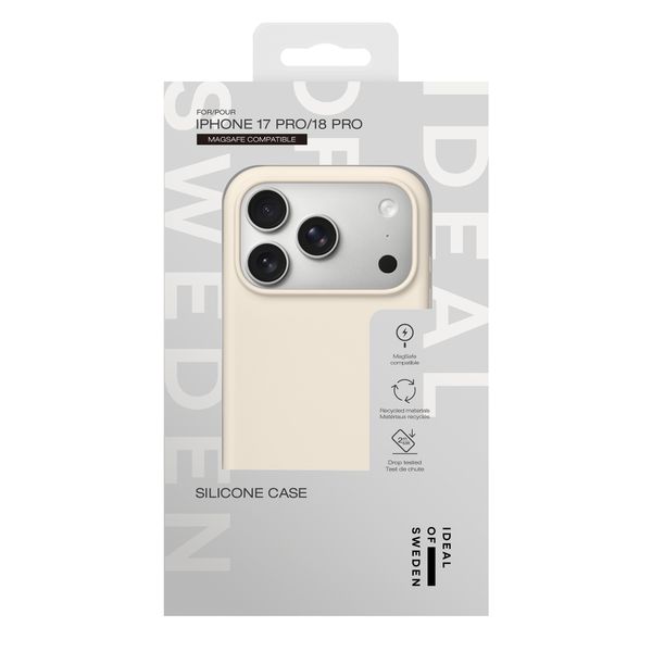 iDeal of Sweden Silikonhülle mit MagSafe Apple iPhone 18 Pro / 17 Pro - Cloud Dancer