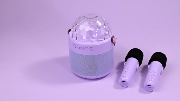 imoshion Sing & Shine Karaoke-Set - Lautsprecher und 2 Mikrofone - Lavender Lilac