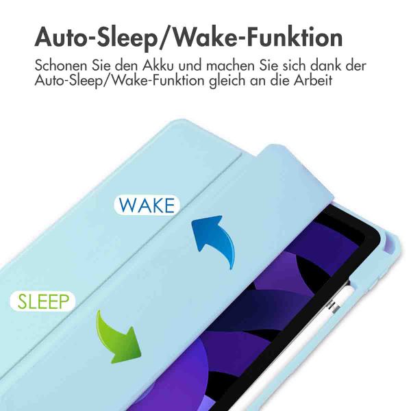imoshion Trifold Hardcase Klapphülle Apple iPad Air 11 Zoll (2025) M3 / (2024) M2 / Air 5 (2022) / Air 4 (2020) - Hellblau