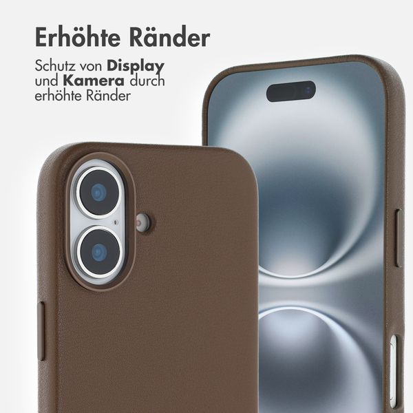 Accezz MagSafe Leather Backcover Apple iPhone 16 - Kaffeebraun