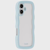 Holdit Wavy Case für das iPhone 16 - Mineral Blue