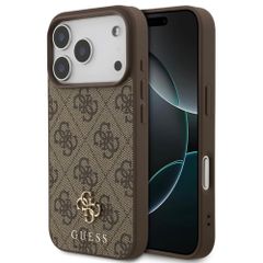 Guess 4G Metal Logo Back Cover MagSafe Apple iPhone 17 Pro Max - Braun