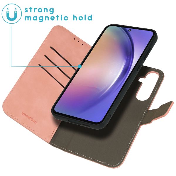 imoshion Entfernbare 2-1 Luxus Klapphülle Samsung Galaxy A55 - Rosa