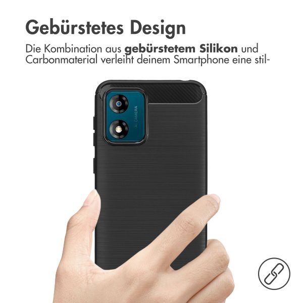 imoshion Brushed Back Cover für das Motorola Moto E13 - Schwarz