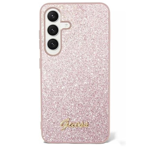 Guess Glitter Flakes Back Cover Samsung Galaxy S24 - Rosa