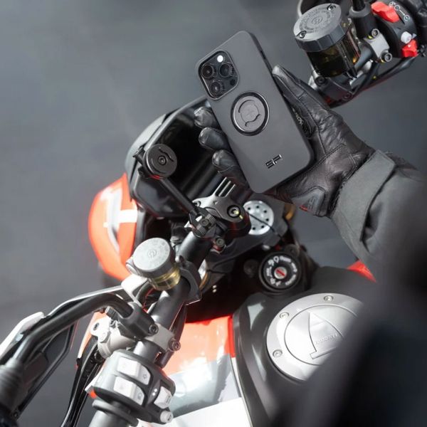 SP Connect Moto Mount 3D - Handyhalter fürs Motorrad - Universal - Geeignet für SPC+ Hüllen - Schwarz