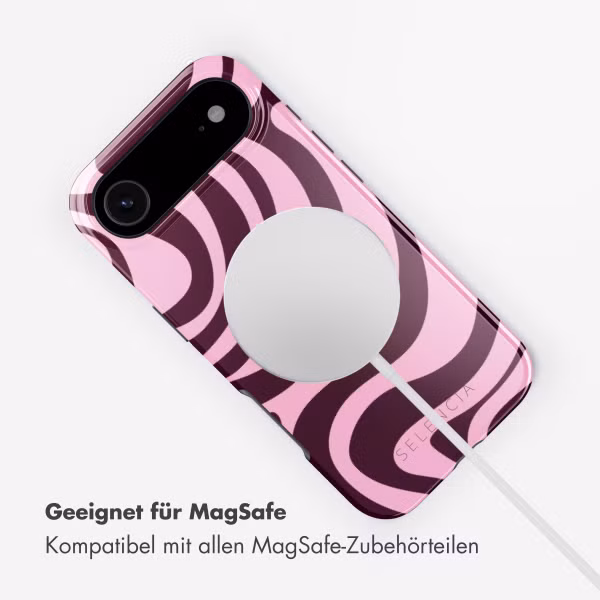 Selencia Vivid Rückabdeckung mit MagSafe Apple iPhone Air - Wavy Swirl Pink Plum