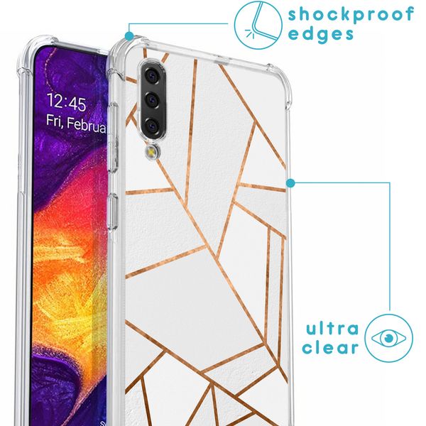 imoshion Design Hülle mit Band für das Samsung Galaxy A50 - White Graphic