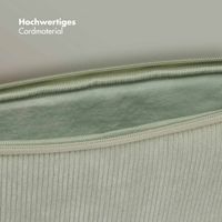 Selencia Cord Laptop Hülle 13-14 Zoll - Laptop Sleeve - Pistache Cream