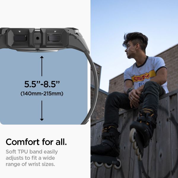 Spigen Rugged Armor™ Pro Case für die Samsung Galaxy Watch 6 - 44 mm - Schwarz