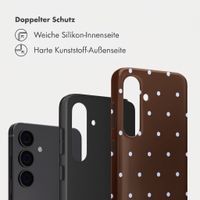 Selencia Vivid Back Cover Samsung Galaxy S24 - Happy Dots Chocolate