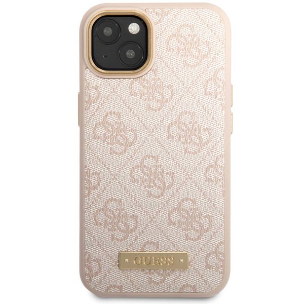 Guess 4G Logo Monogramm MagSafe Back Cover Apple iPhone 14 - Rosa