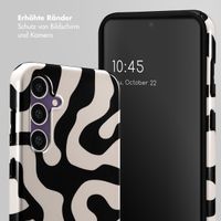 Selencia Vivid Tough Back Cover für das Samsung Galaxy S23 FE - Art Wave Black