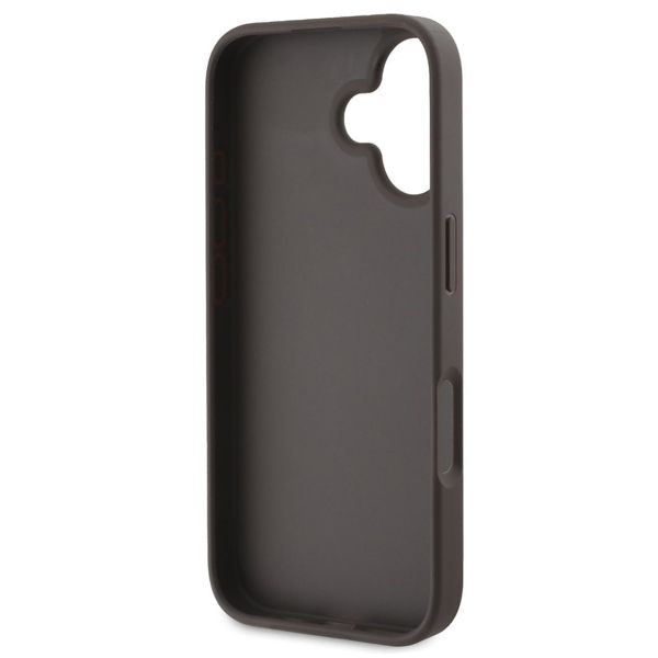 Guess Bottom Stripe 4G Back Cover für das Apple iPhone 16 - Braun