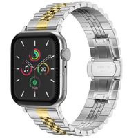 Selencia Jubilee-Edelstahlarmband für die Apple Watch Series 1 bis 10 / SE / Ultra (2) (44/45/46/49 mm) - Silber / Gold