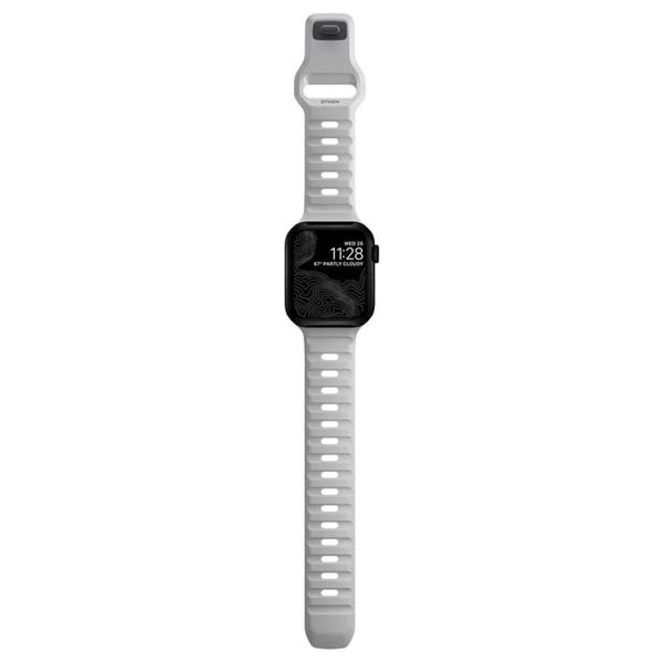 Nomad Sport Band FKM für die Apple Watch Series 1 bis 9 / SE (38/40/41 mm) | Series 10 (42 mm) - Lunar Grey