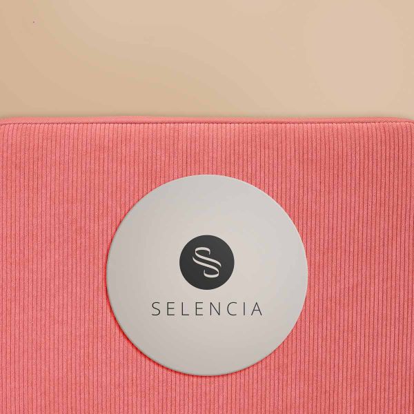 Selencia Cord Laptop Hülle 15-16 Zoll - Laptop Sleeve - Old Pink