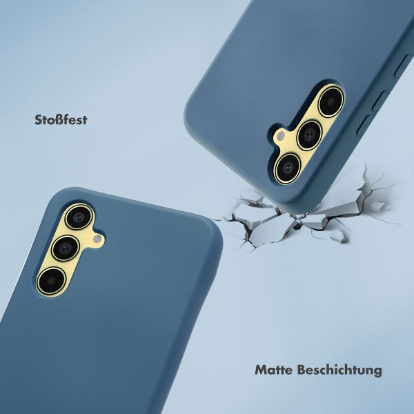 Selencia Back Cover mit luxuriöser Handschlaufe für das Samsung Galaxy A54 (5G) - Blau