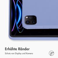 Accezz Liquid Silicone Back Cover mit Stifthalter Apple iPad Pro 12.9 (2022) / Pro 12.9 (2021) / Pro 12.9 (2020) - Lila