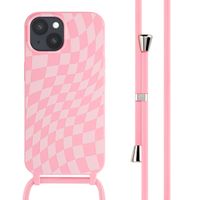imoshion SilikonHülle design mit Band iPhone 15 - Retro Pink