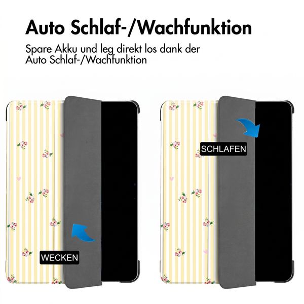 imoshion Design Trifold Klaphülle Apple iPad Air 11 Zoll (2026) M4 / (2025) M3 / (2024) M2 / Air 5 (2022) / Air 4 (2020) - Garden Stripes