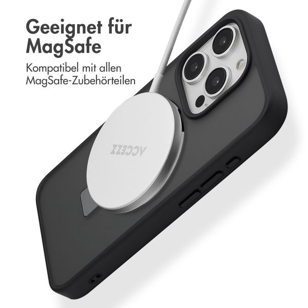 Accezz Ring Stand Backcover mit MagSafe für das iPhone 15 Pro - Schwarz