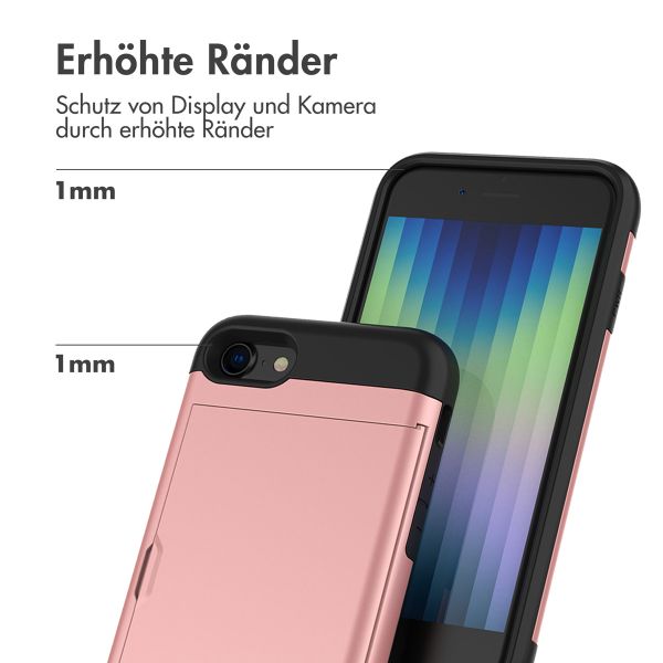 imoshion Backcover mit Kartenfach für das iPhone SE (2022 / 2020) / 8 / 7 - Rose Gold