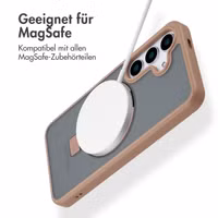 Accezz Ring Stand Backcover mit MagSafe für das Samsung Galaxy S25 - Brown
