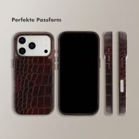 Selencia Croco Backcover mit MagSafe Apple iPhone 17 Pro - Choco Brown