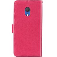 Kleeblumen Klapphülle Fuchsia Alcatel 1C (2019)