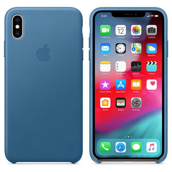 Apple Leder-Case Blau für das iPhone Xs Max