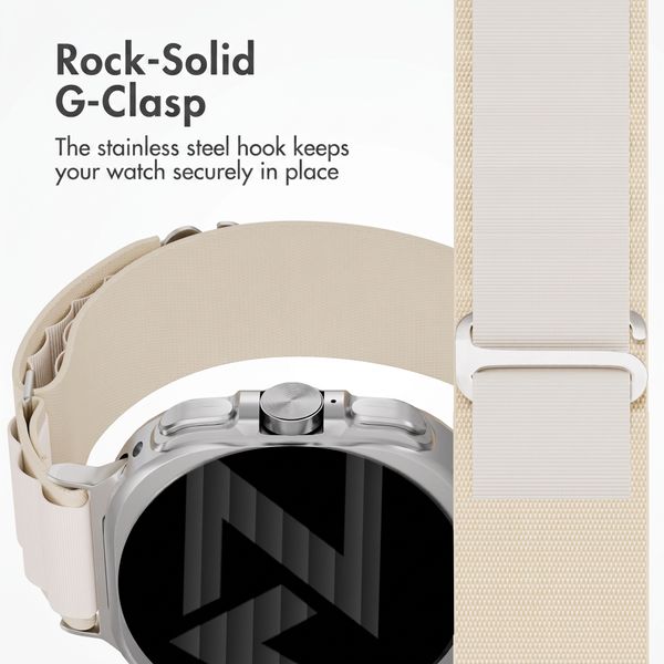 Accezz Nylon Alpine Armband für Samsung Galaxy Watch Ultra 2 (2026) / Ultra (2024/2025) - Polarstern