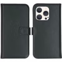 Selencia Echtleder Klapphülle Apple iPhone 15 Pro - Grün