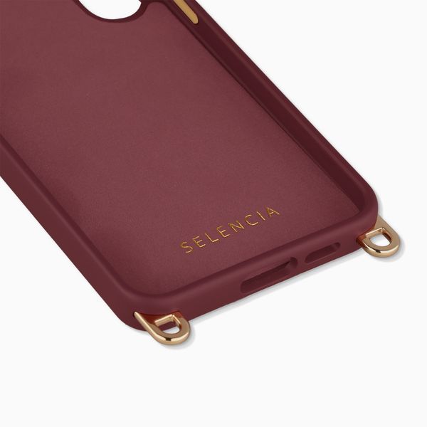 Selencia Rivièra Backcover mit MagSafe mit abnehmbaren Haken Samsung Galaxy A53 - Bold Burgundy