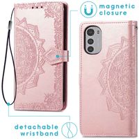 imoshion Mandala Klapphülle für das Motorola Moto E32 / E32s - Rose Gold