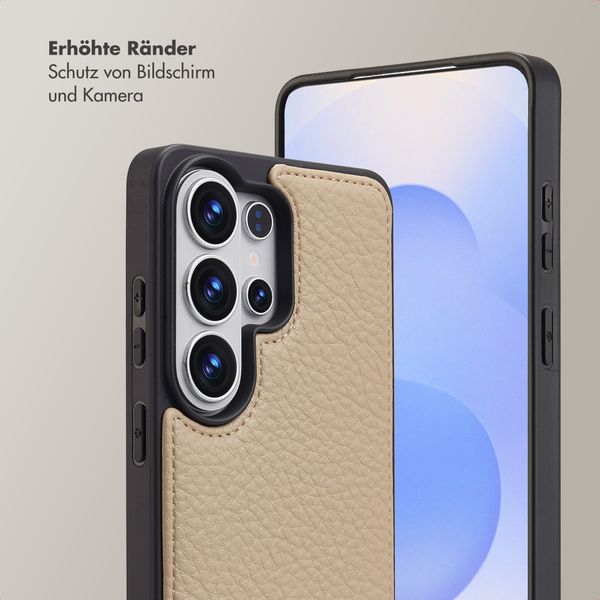 Selencia Nova HandyHülle mit Kordel und Kartenhalter Samsung Galaxy S26 Ultra - Beige