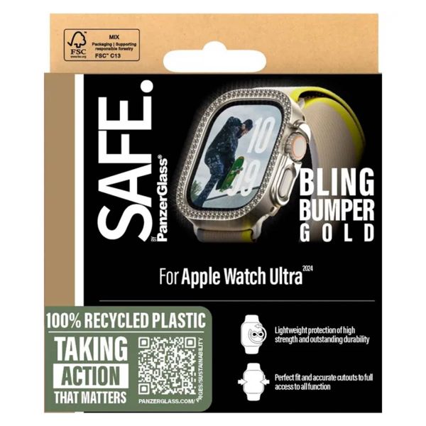 SAFE by PanzerGlass Bling Bumper für die Apple Watch Ultra 1/2/3 - 49 mm - Gold