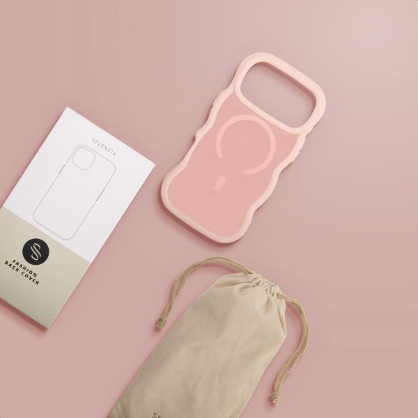 Selencia Wavy Backcover mit MagSafe Apple iPhone 17 Pro Max - Soft Pink