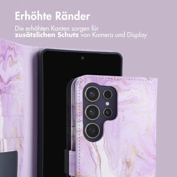 imoshion Design Klapphülle für das Samsung Galaxy S25 Ultra - Purple Marble